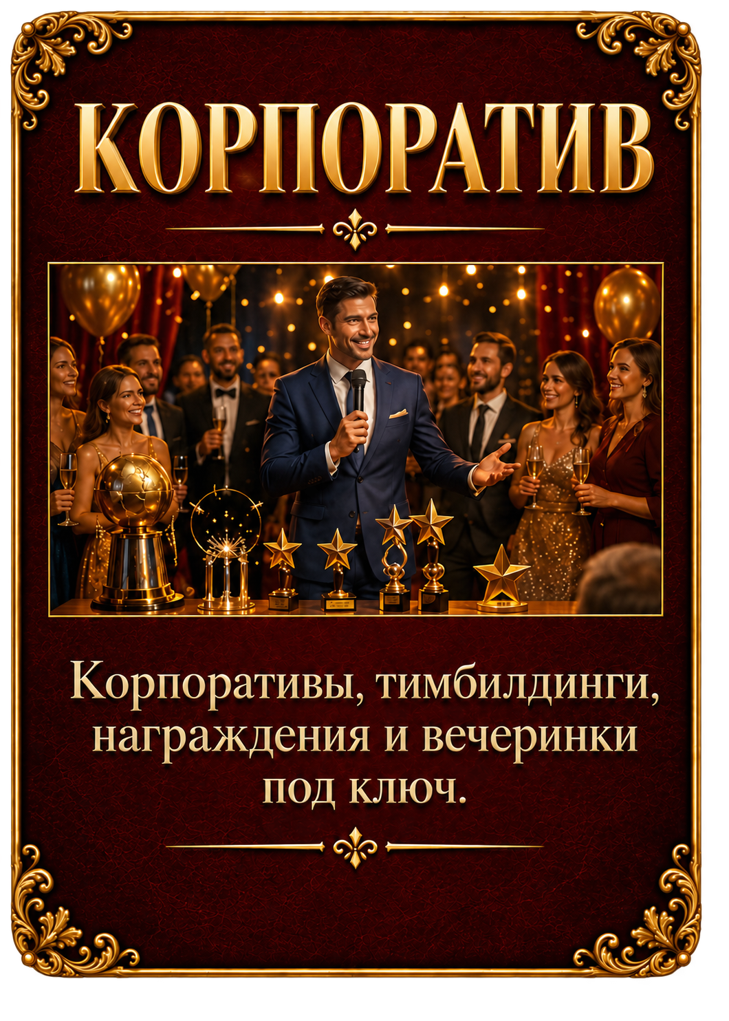 Корпоратив. Корпоративы, тимбилдинги, награждения и вечеринки под ключ.