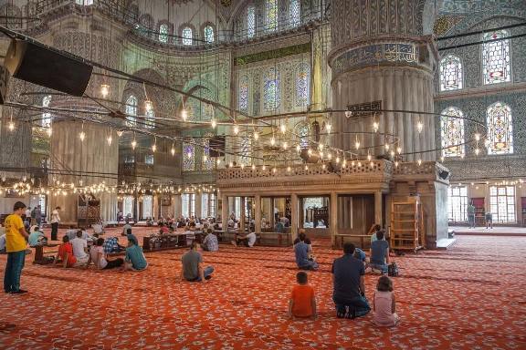 Ковер в Голубой мечети в Стамбуле