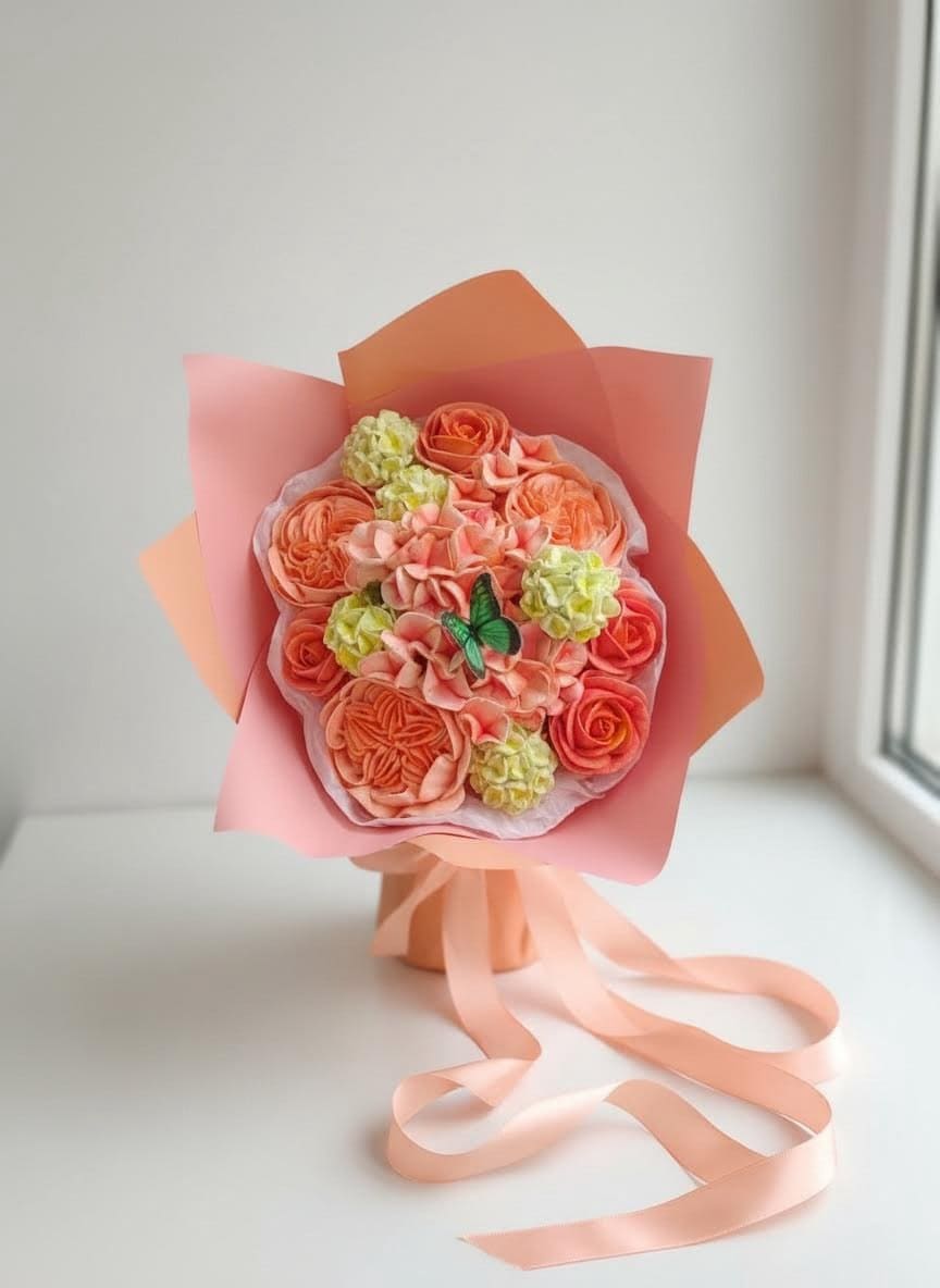 Букет из зефира в диаметре 20 см 4