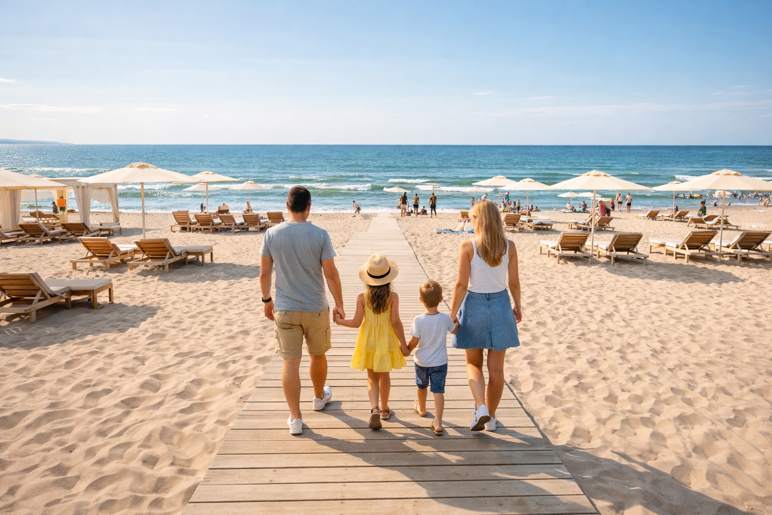 Янтарный пляж — один из самых благоустроенных в области
