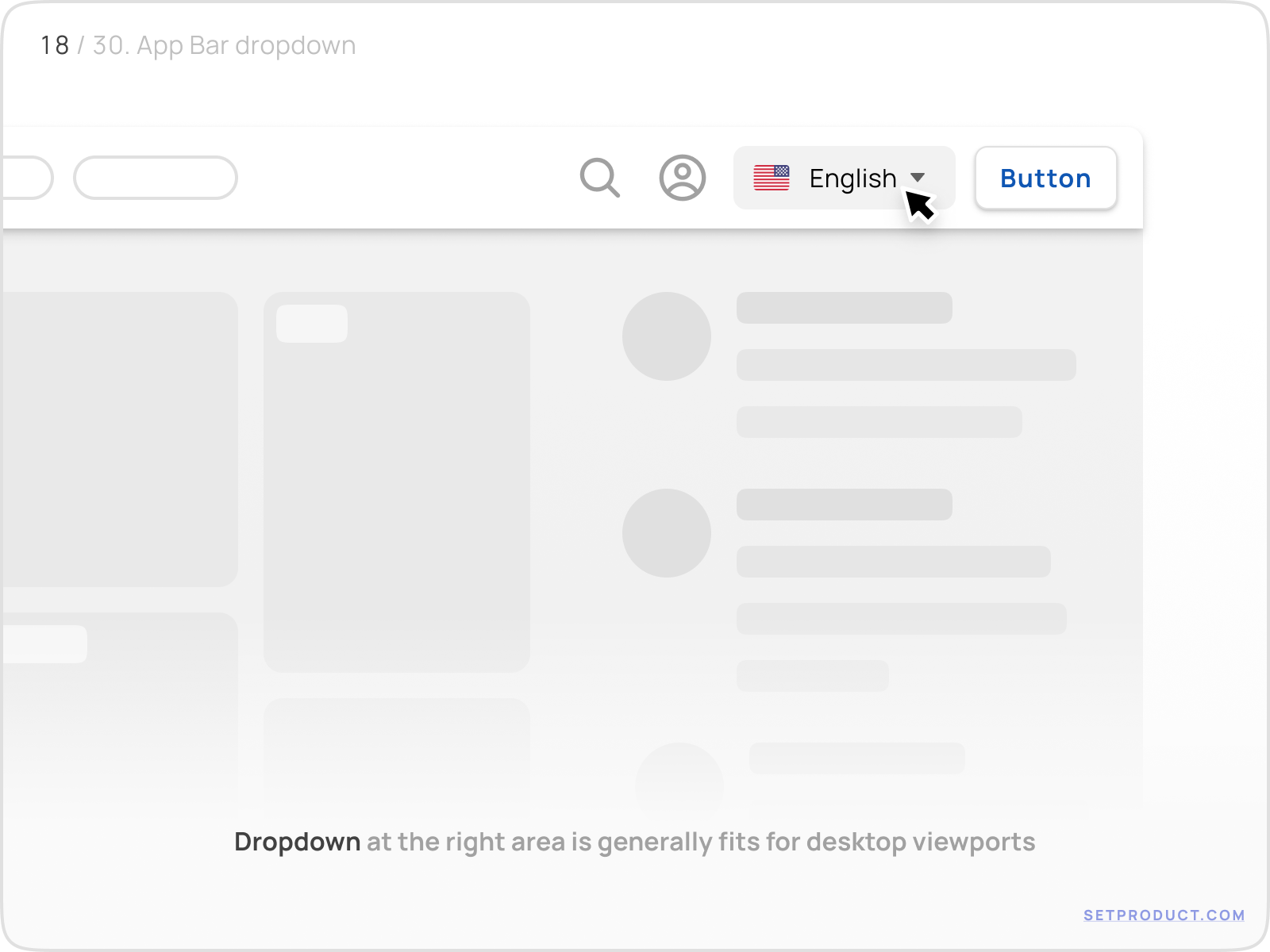 Nav Bar UI design exploration — anatomy, usecases, states, templates
