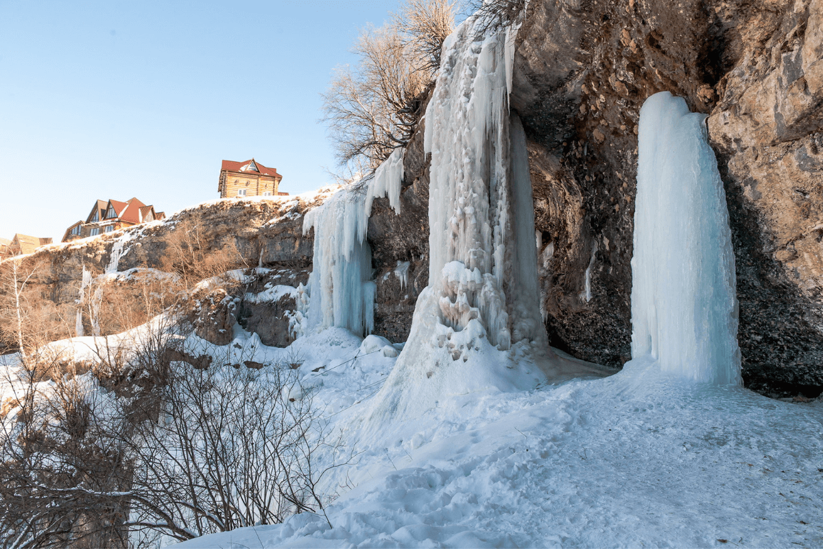 зима в горах дагестана