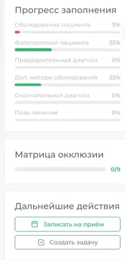 Контроль заполнения и дальнейшие действия — Future IT Dent
