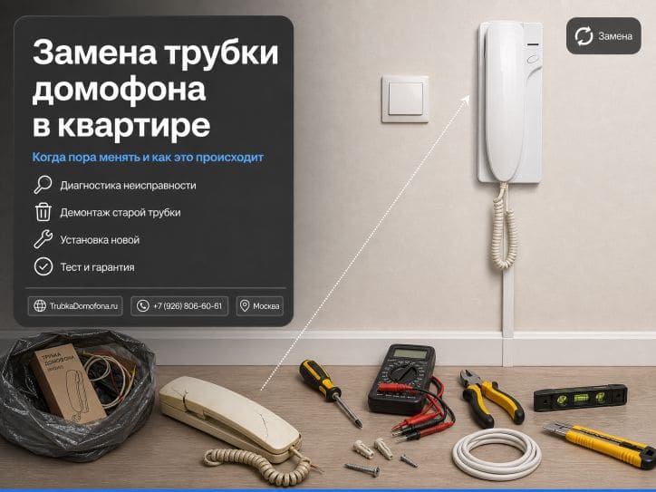Замена трубки домофона в квартире в Москве: когда пора менять и как это происходит