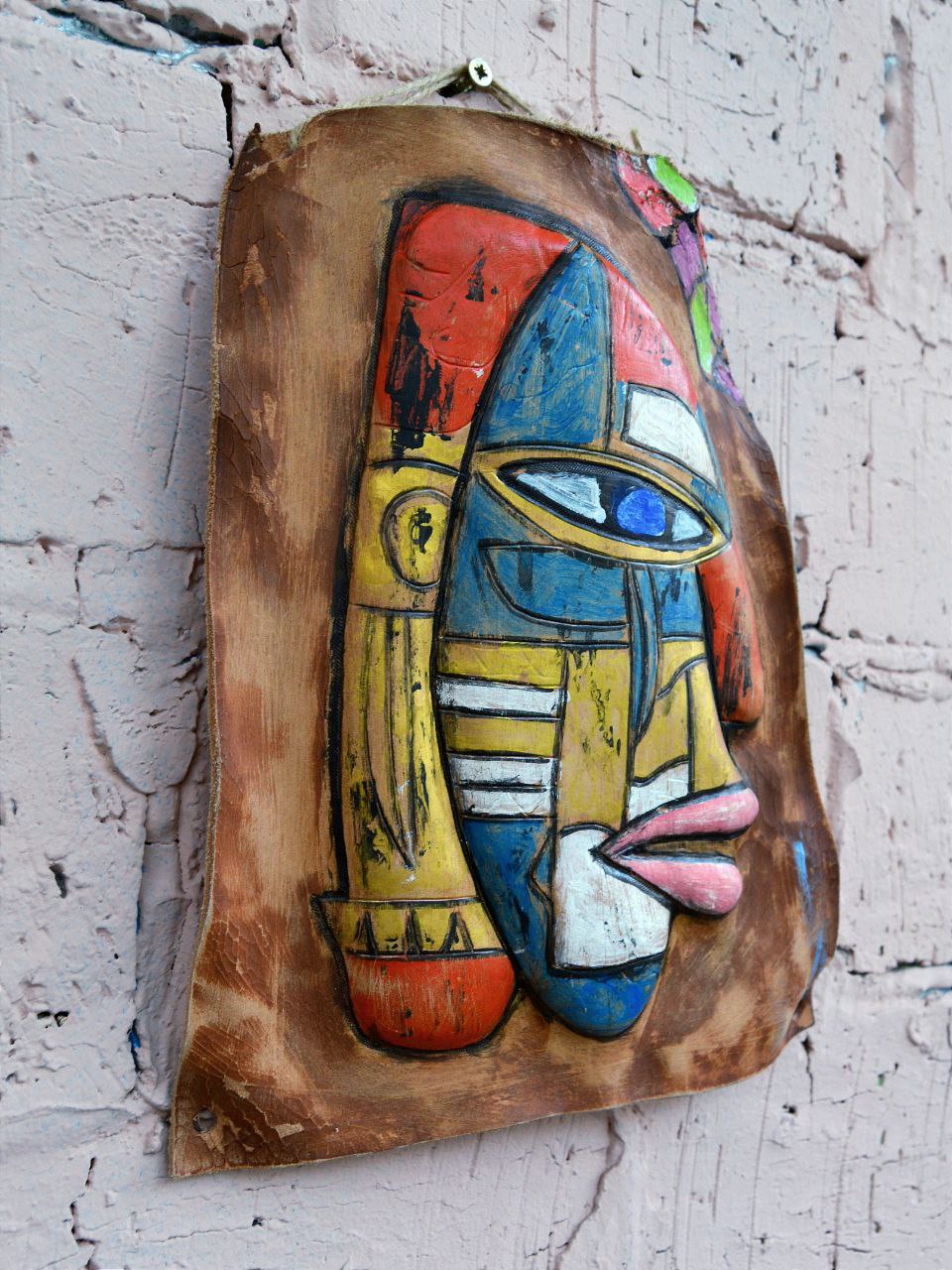 Скульптура настенная из фактурной кожи А.МузылевЪ &quot;Авангард Дзен Гранжа 3&quot;