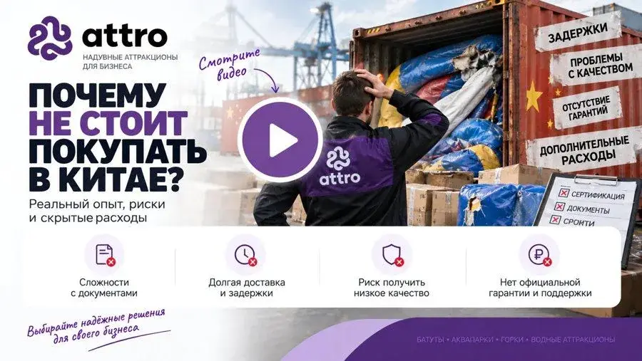 Стоит ли покупать аттракцион напрямую в Китае