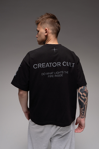 ФУТБОЛКА CREATOR CULT BLACK MINIMAL — Blaze