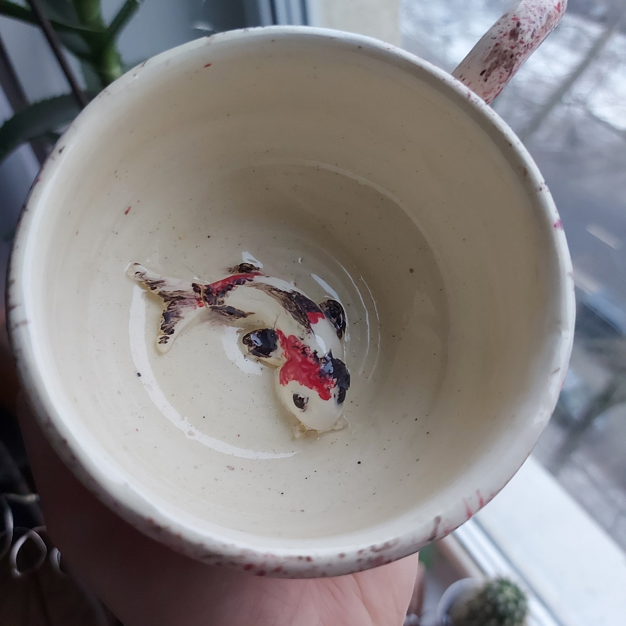 pottery wheel classes Toronto handmade bowl with painted details