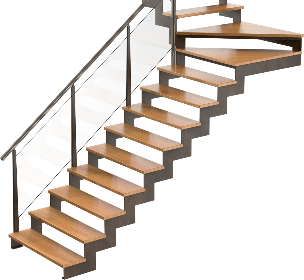 Лестницы на металлическом каркасе