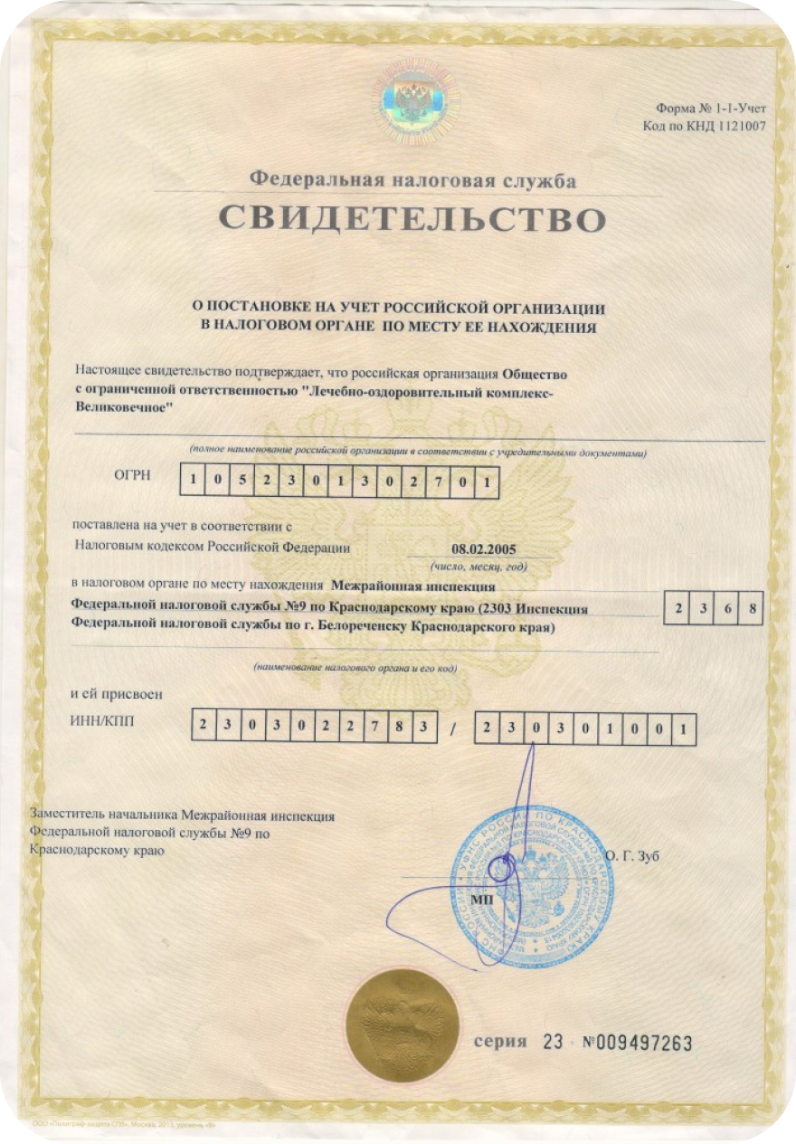 Регистрация лицензии в налоговой