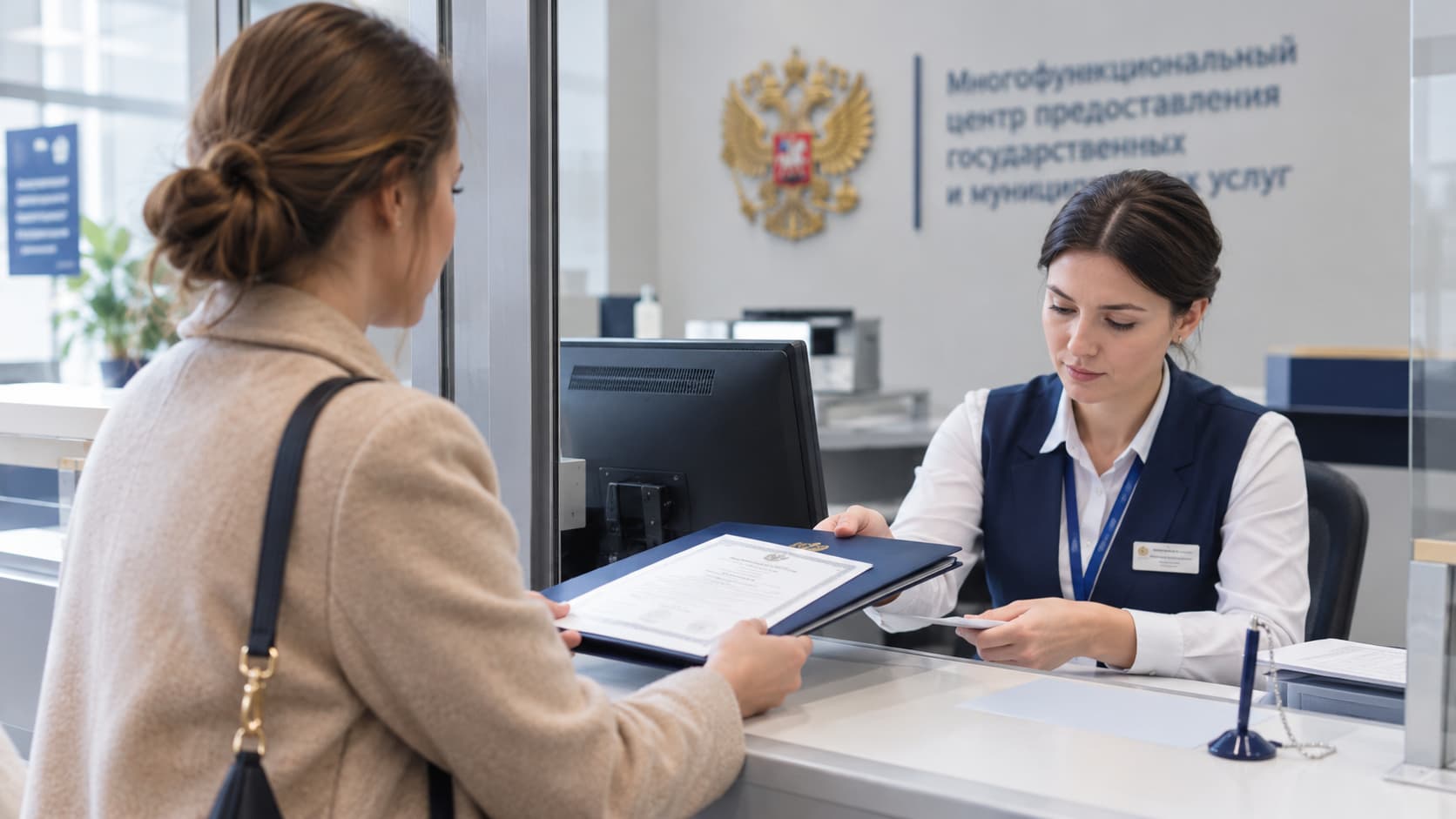 Подача и получение в МФЦ по доверенности: представитель без личного визита