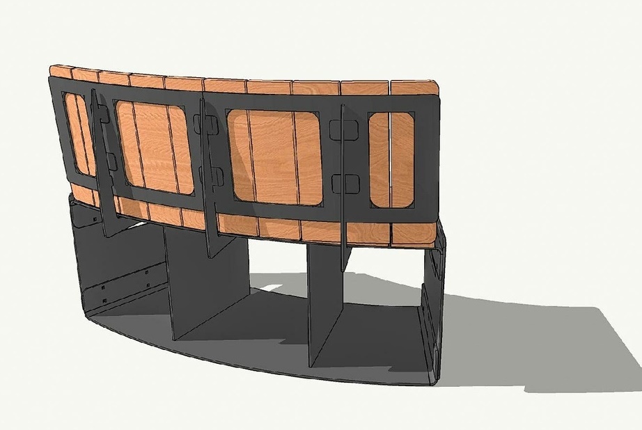 Схема Радиусная скамейка
