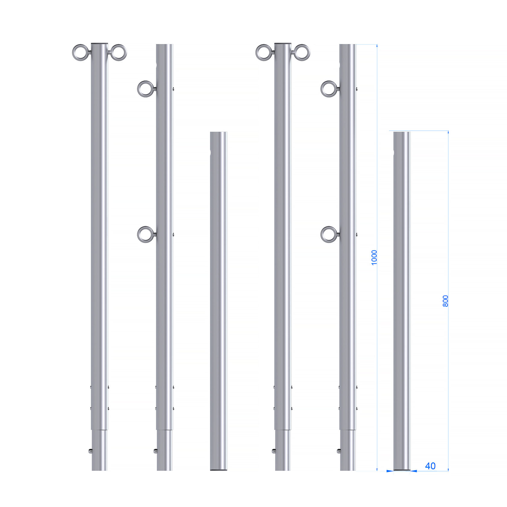 сборные алюминиевые стойки для игры волейбол