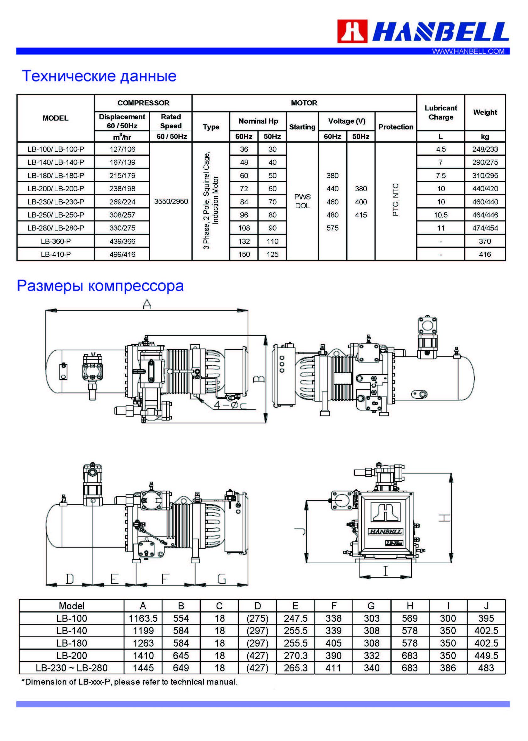 LB-100 LB-140 LB-180 LB-200 LB-230 LB-250 LB-280 LB-360-P LB-410-P