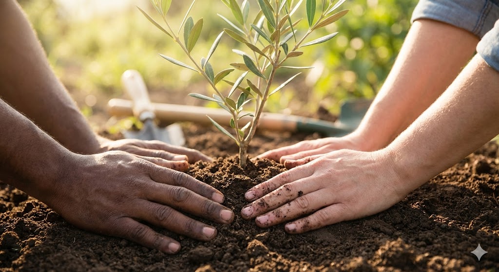 Посадка дерева мира как символ традиций Международного дня нравственности 