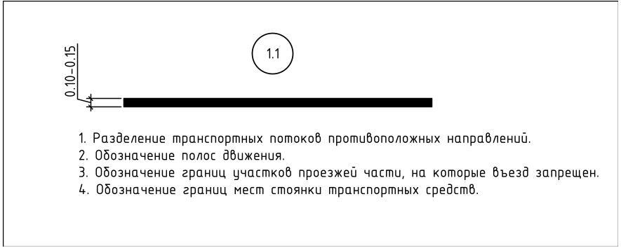 Схема разметки 1.1