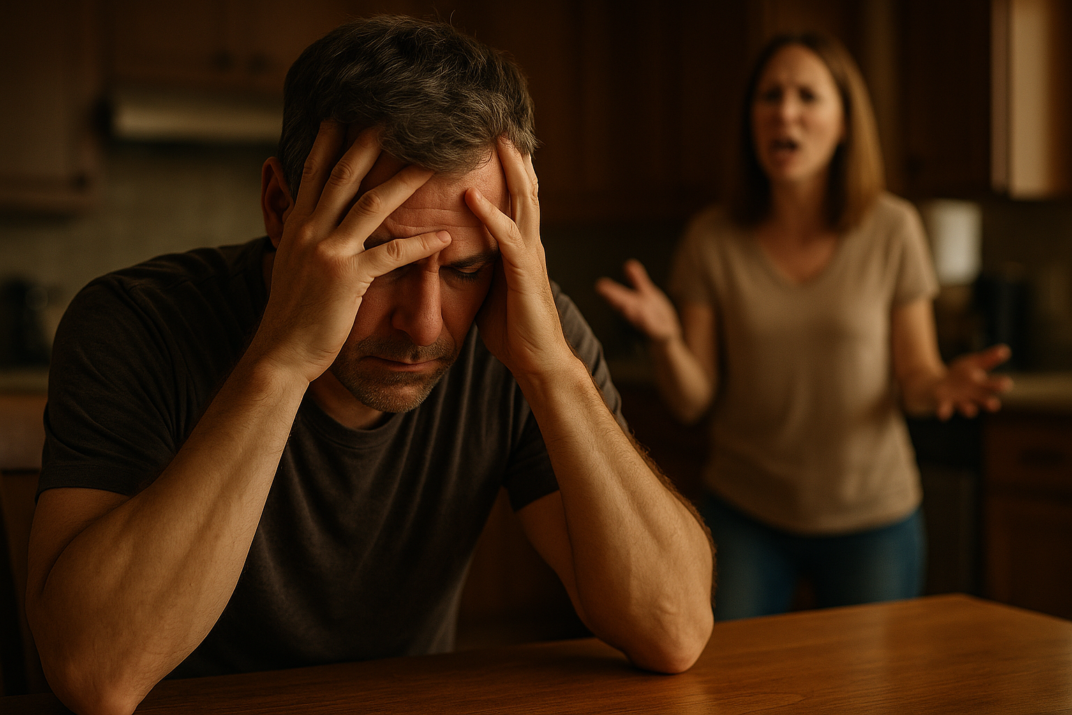 Мужчина устал от постоянного напряжения и давления в отношениях — женские претензии и контроль разрушают брак