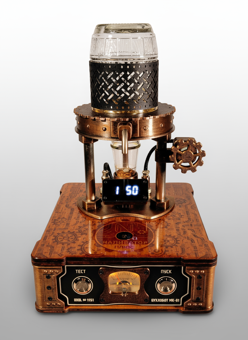 Бухлобот МК-61 — умный наливатор с голосовым управлением, ИИ и личным кабинетом