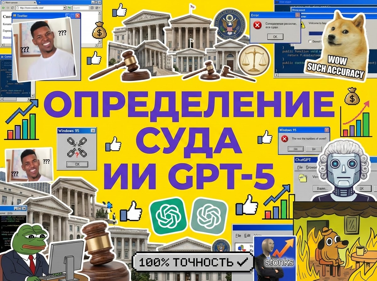 Сравнение работы GPT-5 и судей: весы правосудия и нейросеть выносят определение суда