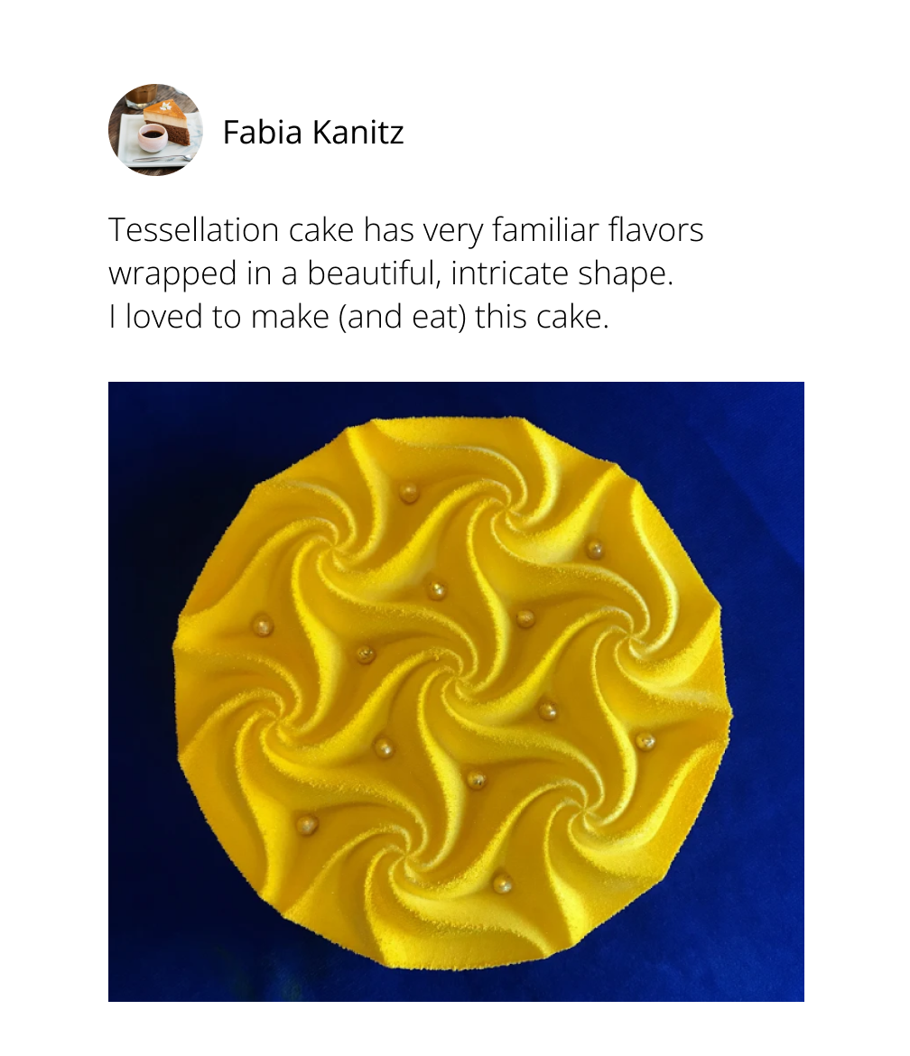 Tesselation cake silicone mould