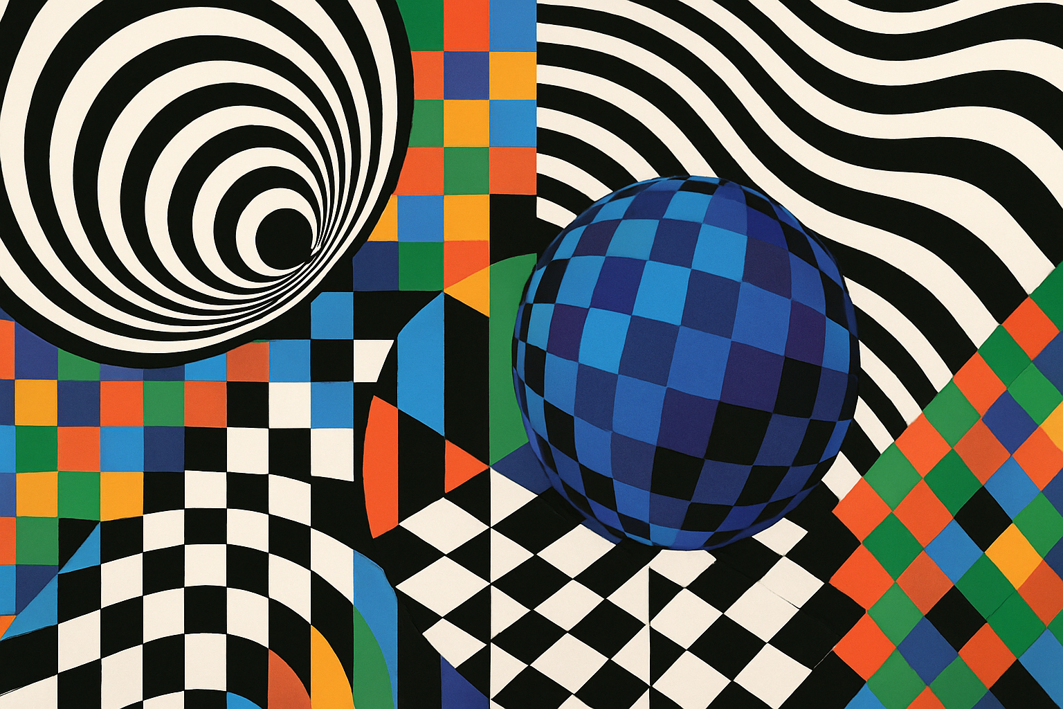 Оп-арт: искусство оптических иллюзий — определение, история, принципы восприятия, художники и современное применение