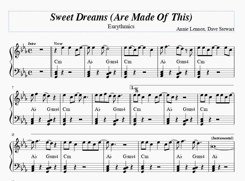 Sweet Dreams (Are Made Of This)