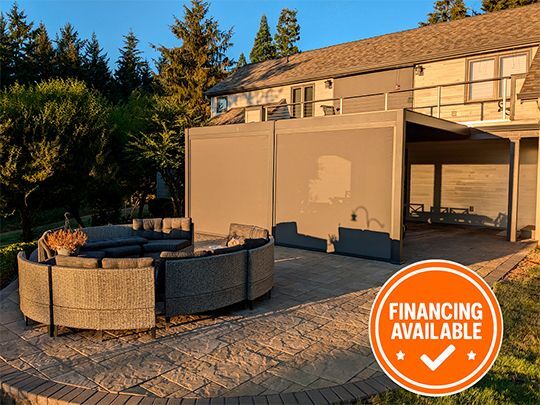 motorized pergola screens for privacy and shade