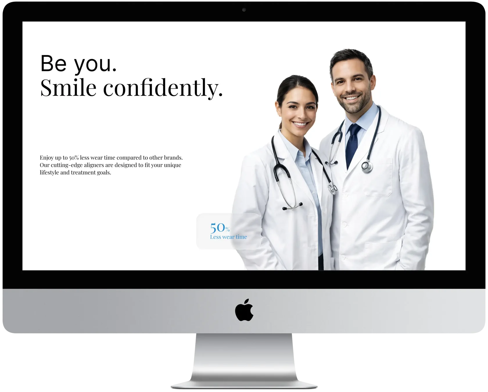 Пример первого экрана сайта медицинской клиники