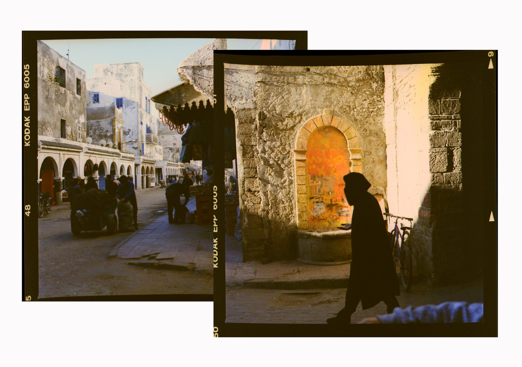 Morocсo. Essaouira. Orange fountain near the gate. Color negative. 2011