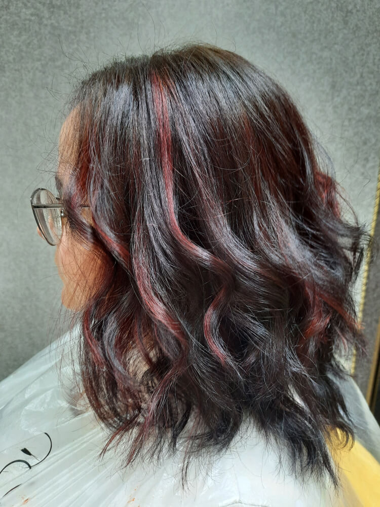 мелирование на темные средние