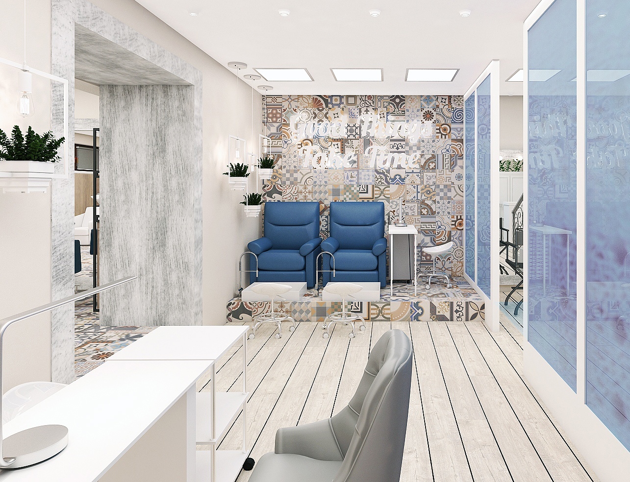 Фото 4. Дизайн салона красоты Esthetic Room 80м2