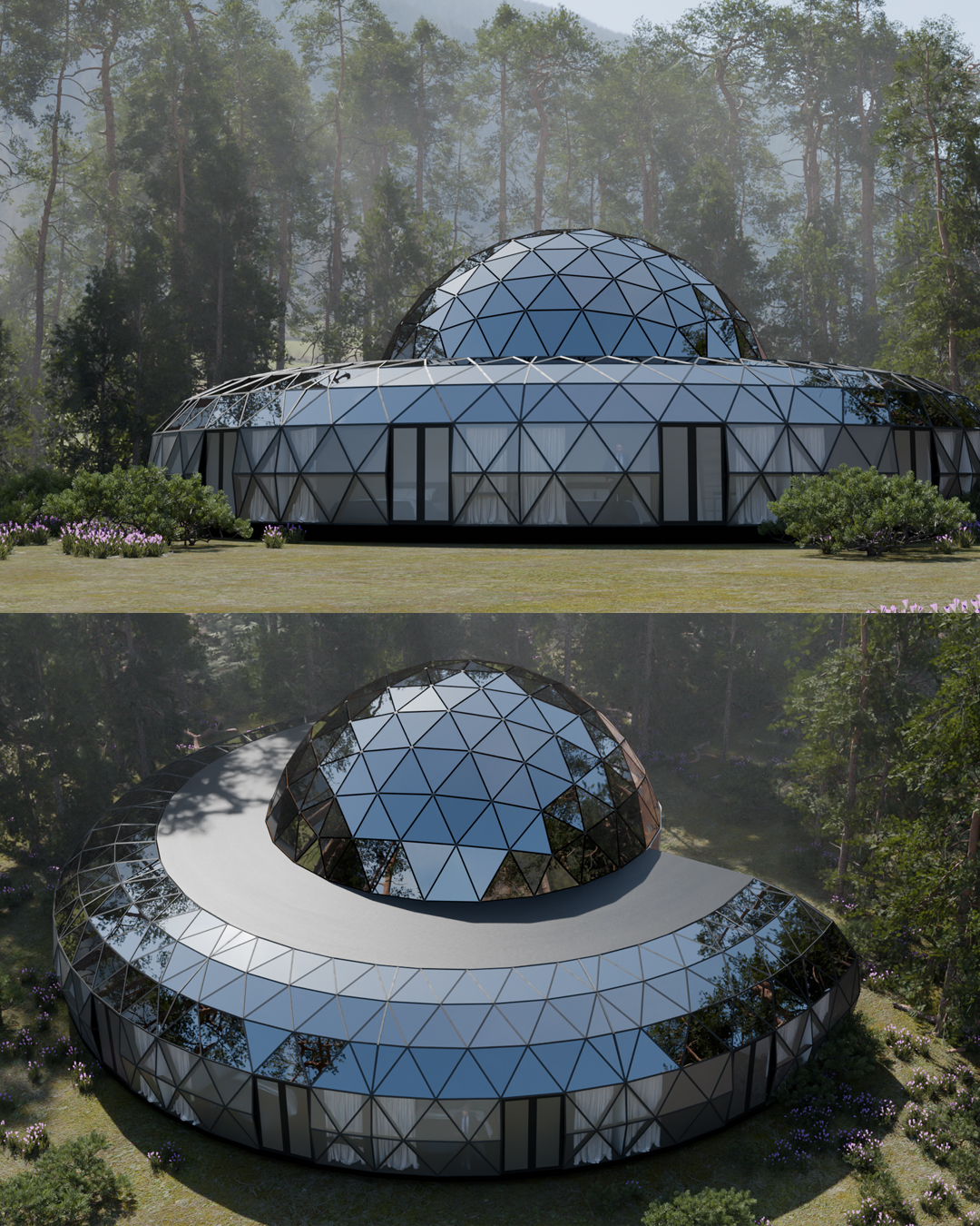 Проект коворкинг-центра с зимним садом