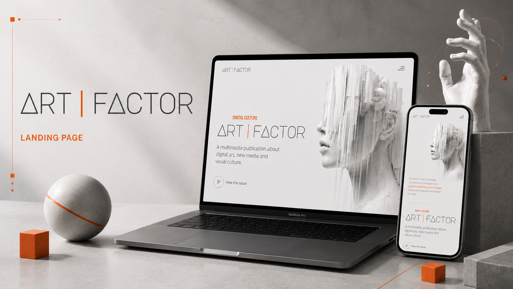 ART FACTOR — Behance cover mockup