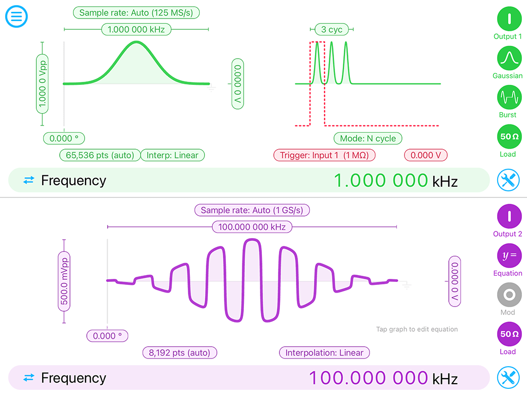Генератор сигналов произвольной формы - пример диаграммы