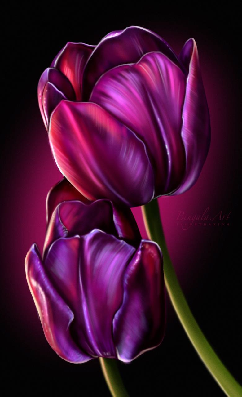 Flowers. Цветы в реализме и акварели