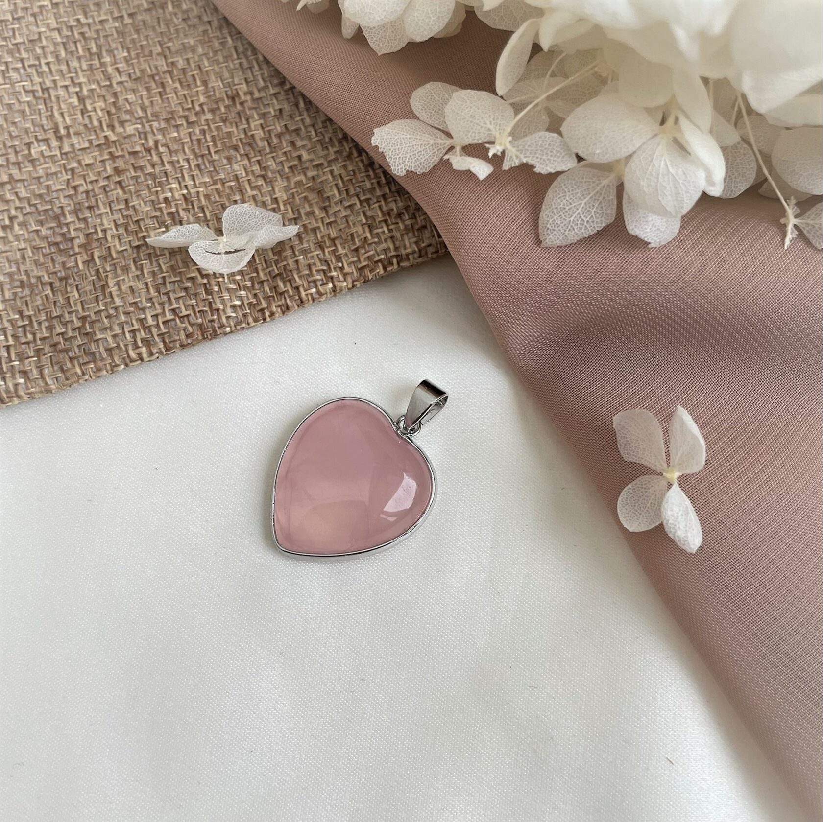 Купить Кулон сердце розовый кварц для бижутерии недорого | Цена на ...