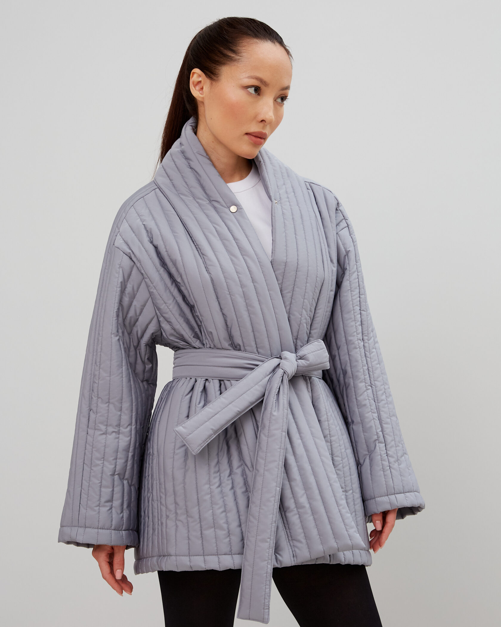 Кимоно-куртка серая