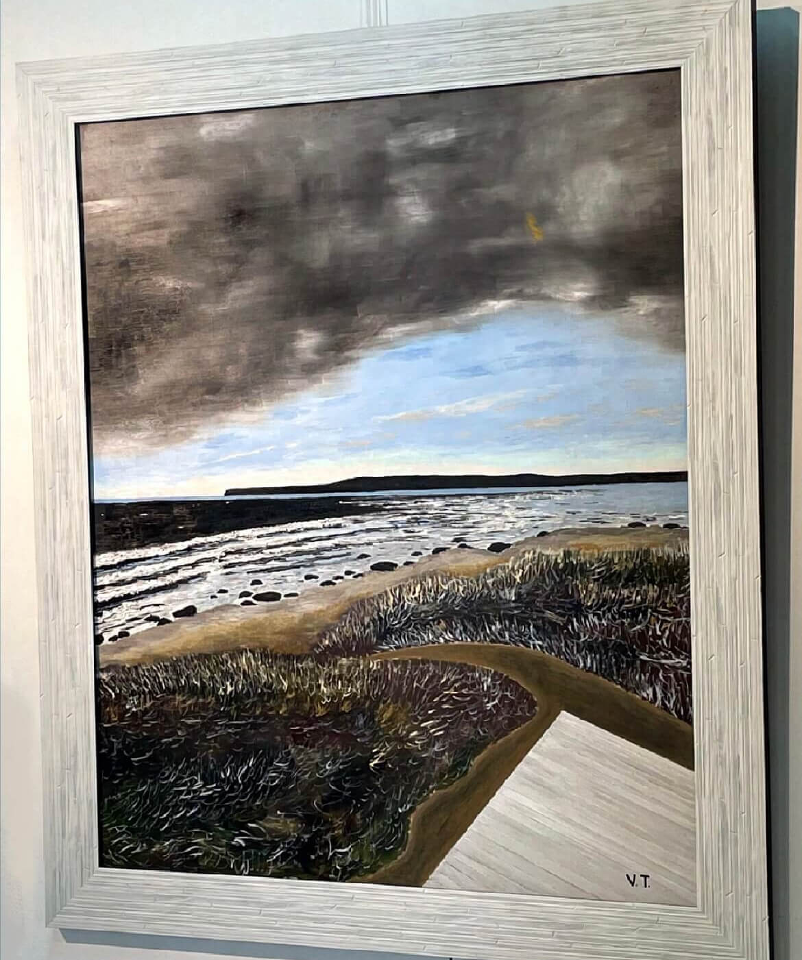 Painting by contemporary artist Vladimir Tolkachev depicting a view of the Baltic Sea