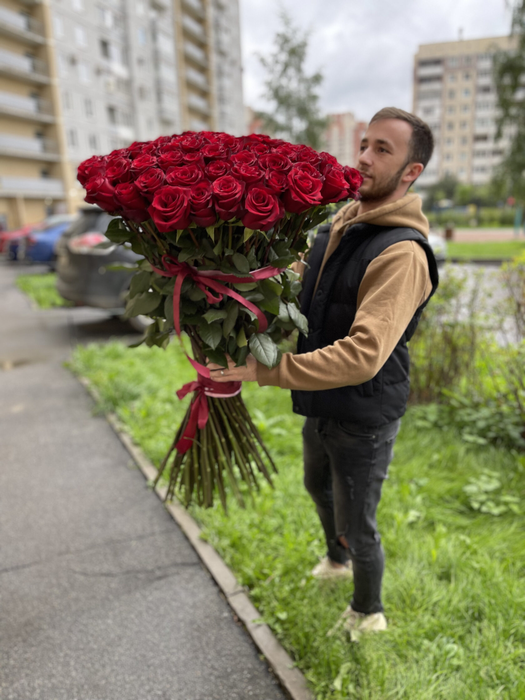 Эквадорские розы 110 см букет