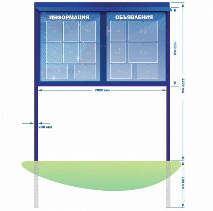 Чертеж информационного стенда