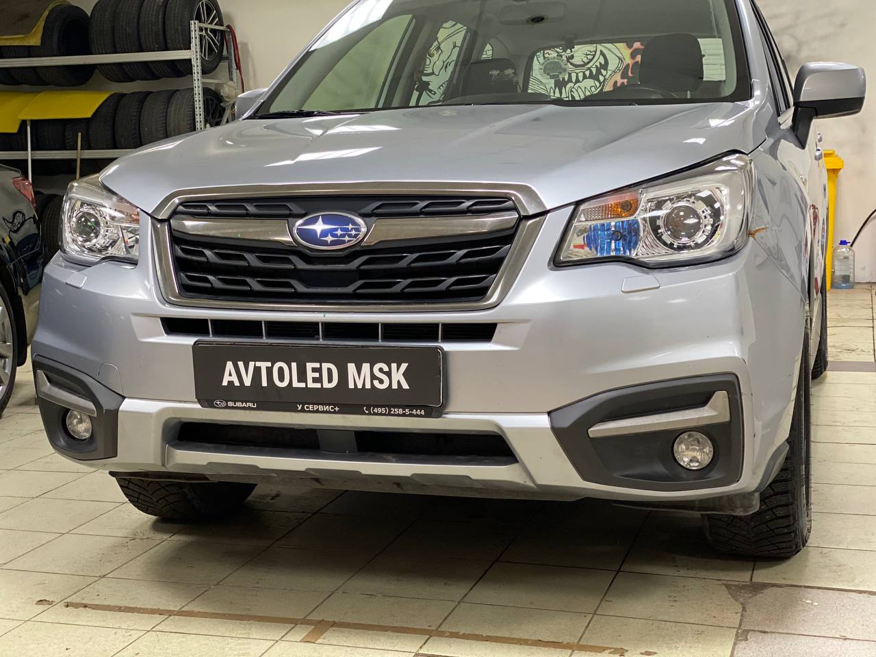 Установка линз в рефлекторные фары Subaru Forester