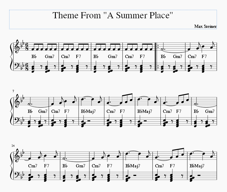 Theme From A Summer Place