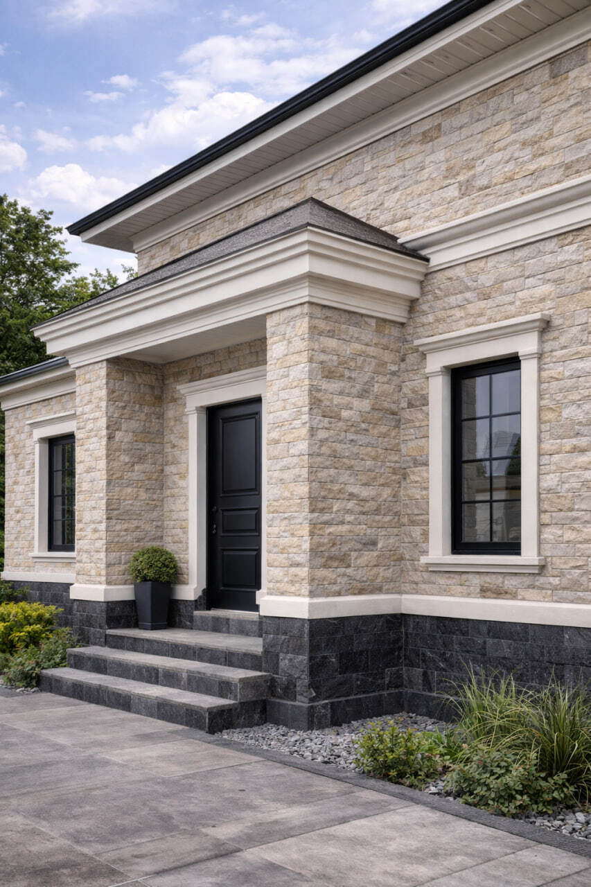 Turnkey Facade Flexible Tiles,Cornices,Plinth