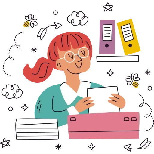 work in an office