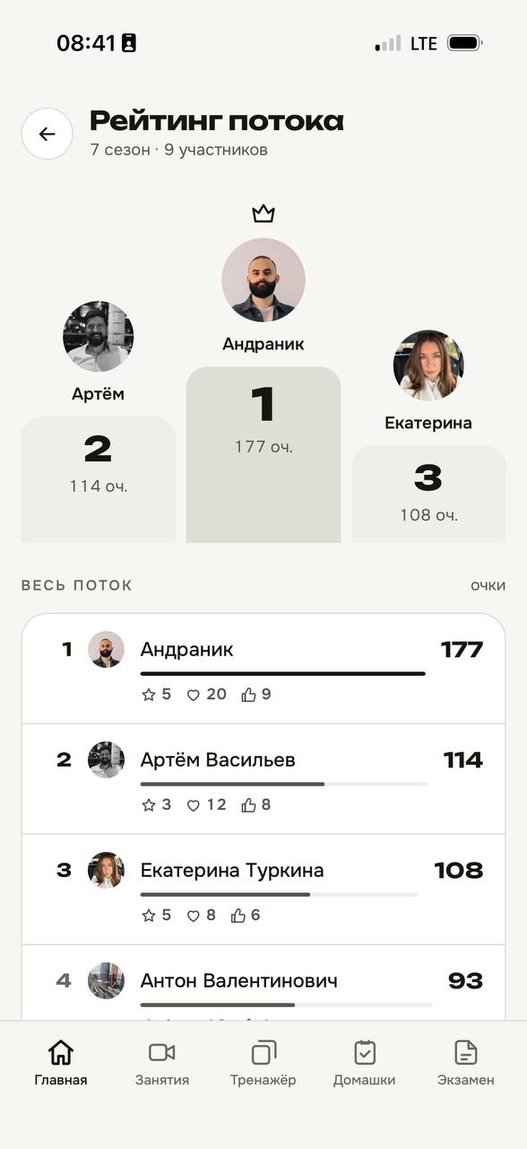 Приложение Алистер Практикум, экран 7