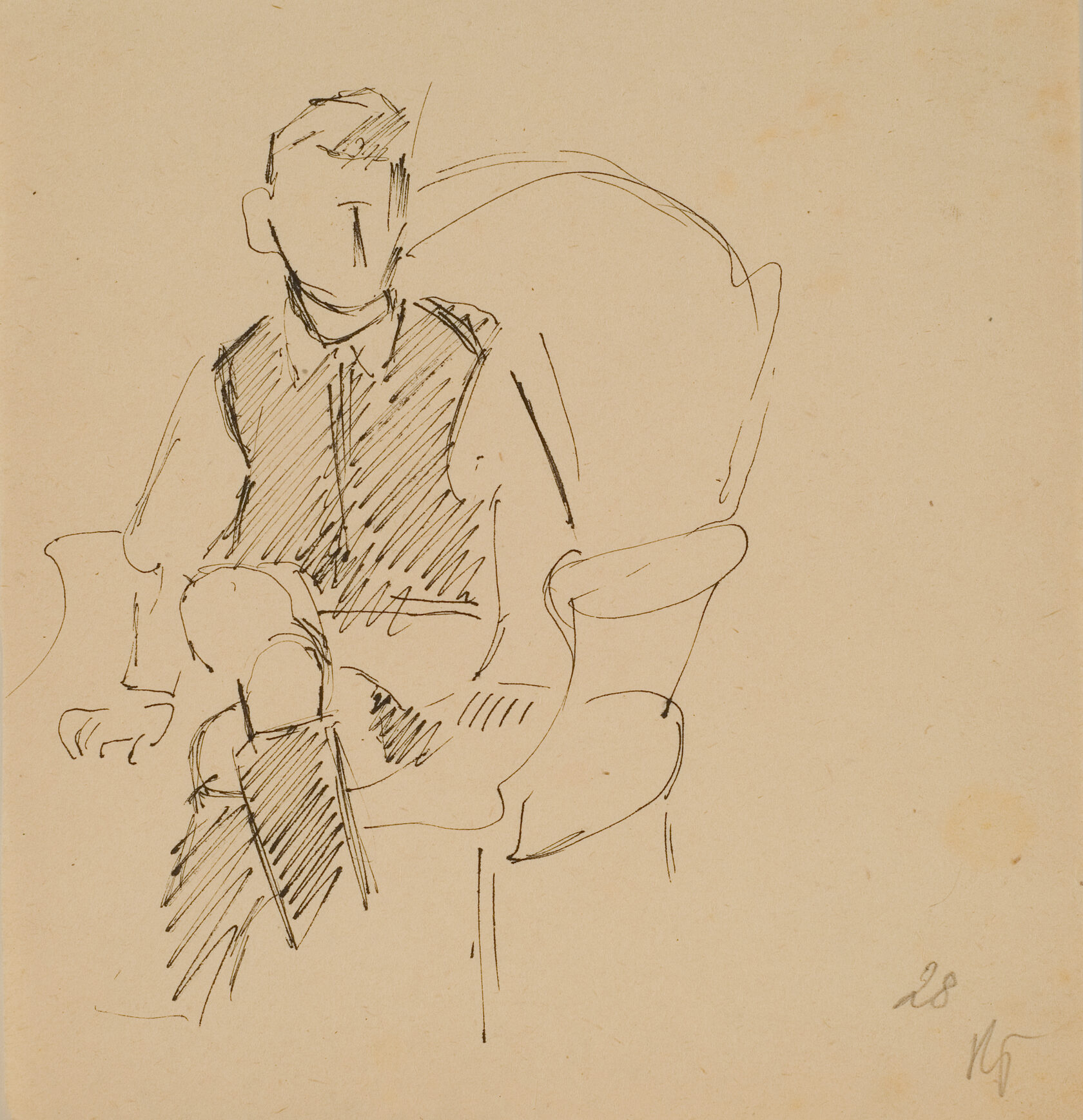 Рождественский К.И. Юноша в кресле. 1928