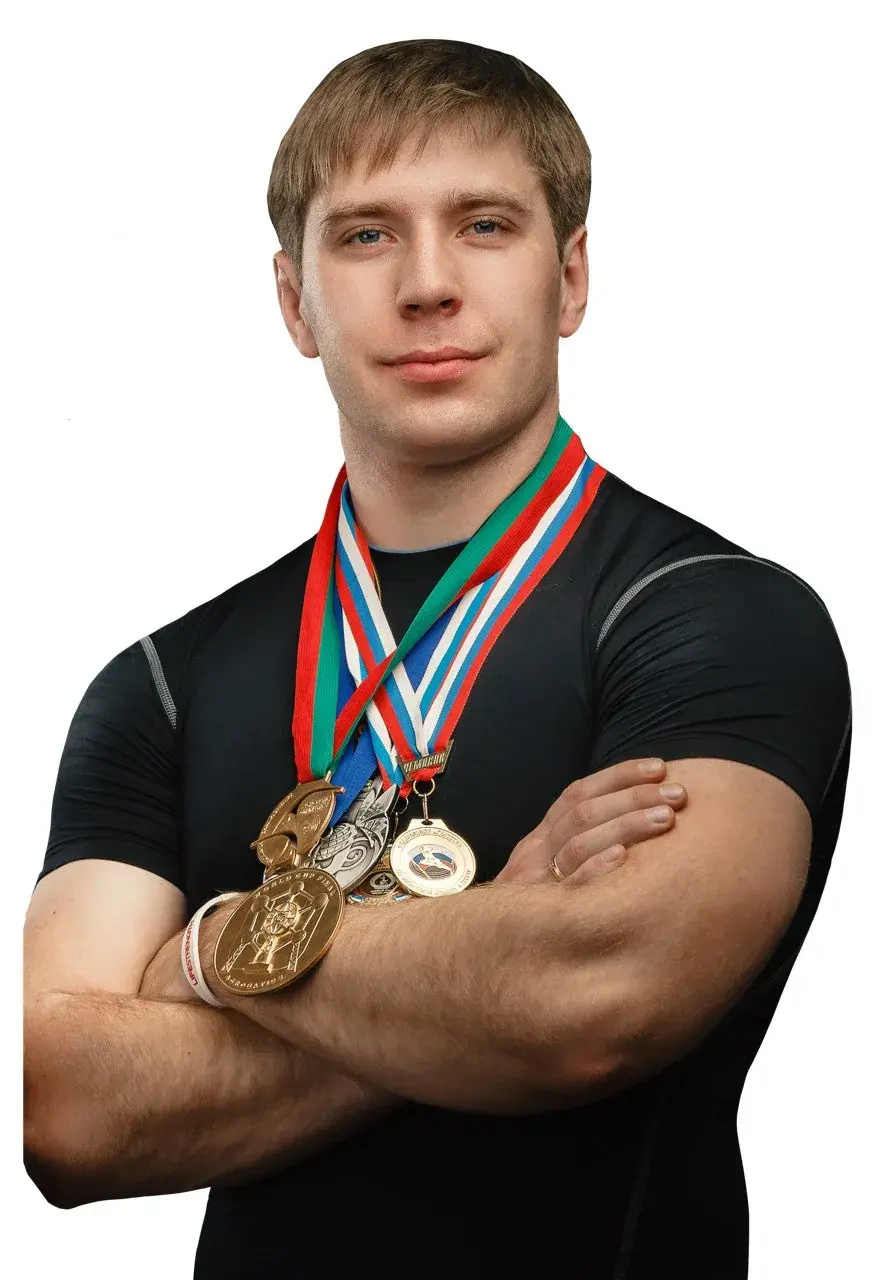 Тренер Алексей Дудченко с медалями чемпионатов мира