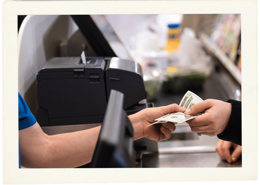 pay in cash
