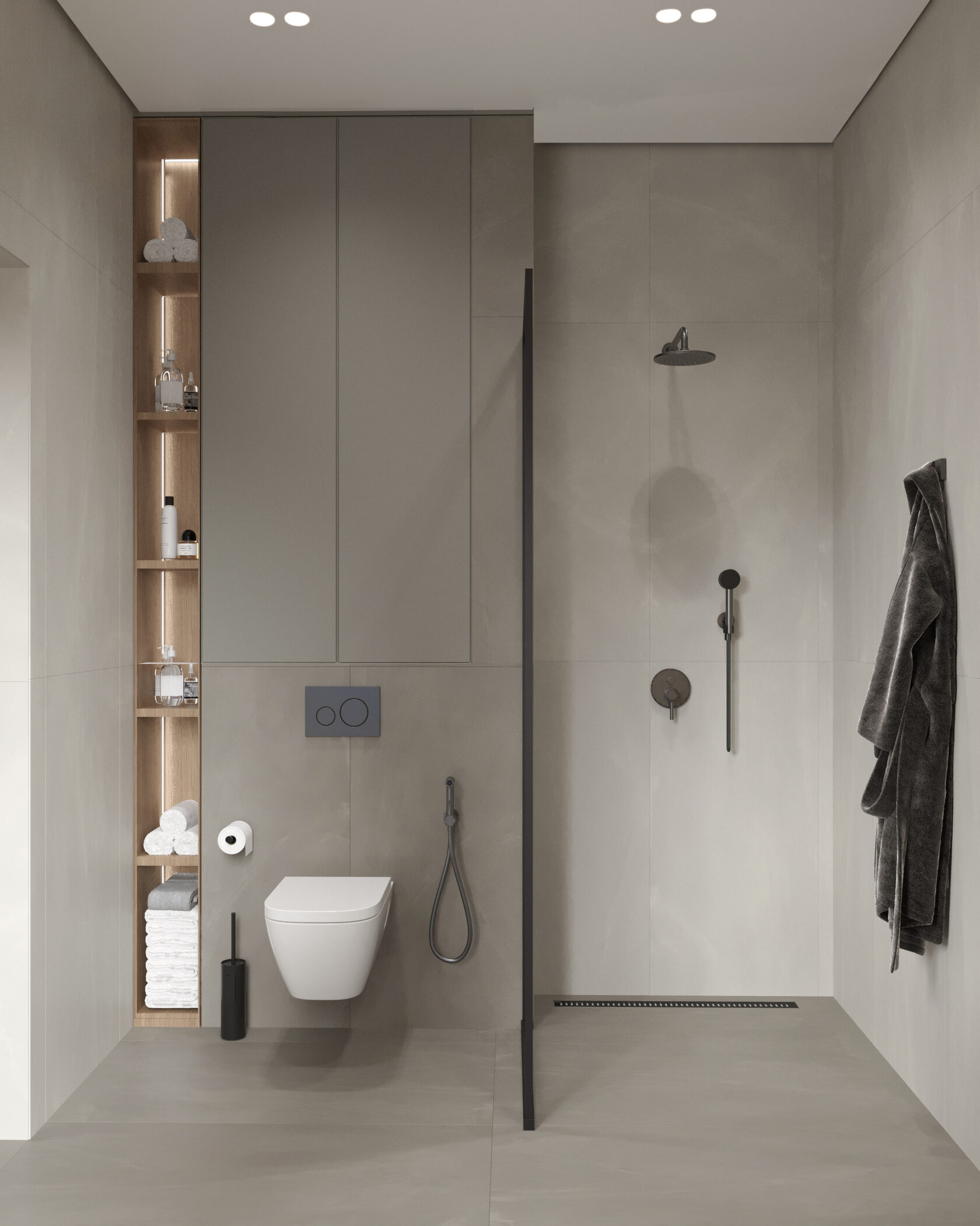 дизайн душевой встроенной 