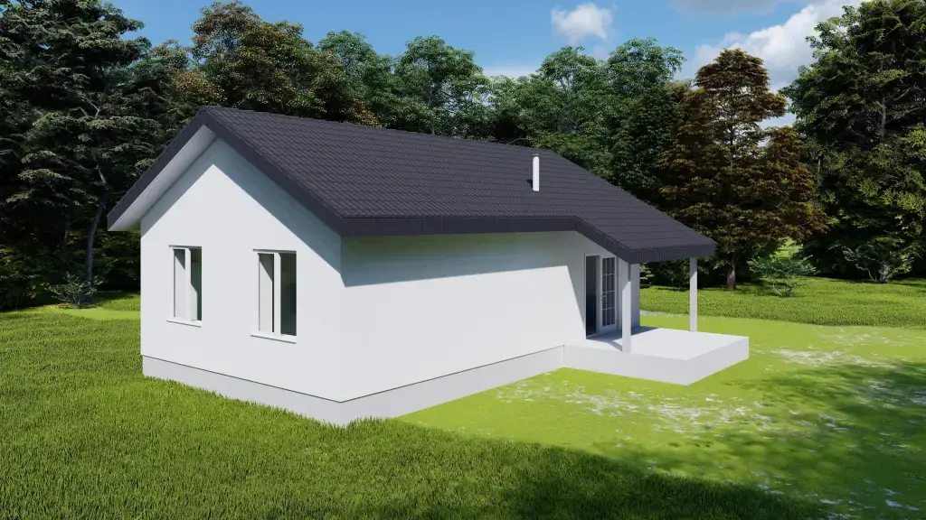 Проект одноэтажного дома 1-71 — 71 м²